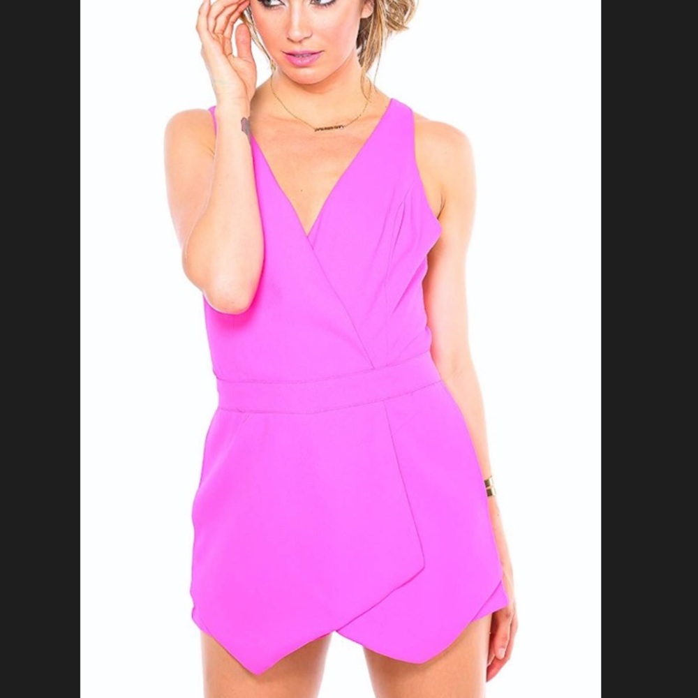 Hot pink romper